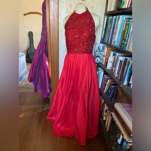 Red Sherri hill prom dress